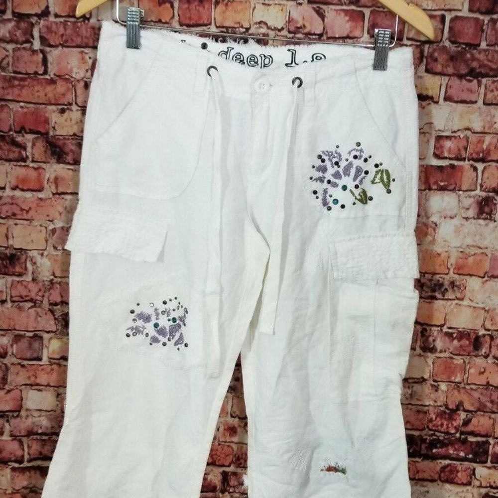 By Deep Los Angeles Ivory Embroidered Sequin Short